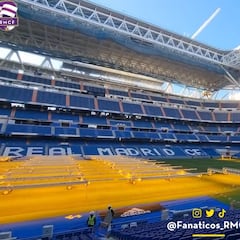 ¡Nuevo color en el Bernabéu! Comienzan a instalar los nuevos asientos del estadio