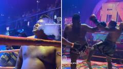 Un luchador de 150 kilos que fuma cachimba entre rondas y un KO: más de 20M de reproducciones