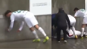 Susto tremendo en Alemania con este jugador que impacta contra un muro y cae desplomado: la escena es terrible