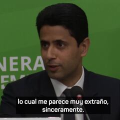 Al-Khelaïfi no se corta y atiza al Madrid y a Florentino: “No sé por qué celebran la Champions...”