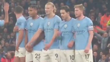 Esto es incalificable: atentos a lo que hace Haaland cuando se pone en la barrera