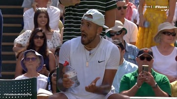 Bola de break en contra, doble falta y Kyrgios explota: “Los espectadores no merecen esto...”