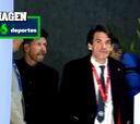 Cruce de miradas en la zona mixta del Bernabéu: Simeone mordiéndose el labio y Rüdiger sale así