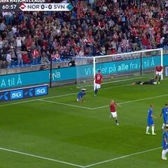 La desesperación total de Haaland con Oblak: después de un paradón le dedicó este gesto