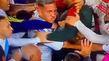 El rostro de este jugador de Boca durante la pelea con River revienta en Twitter