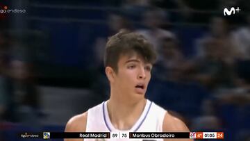 La reacción de Musa tras la primera canasta de la gran joya del Madrid de 16 años: le honra