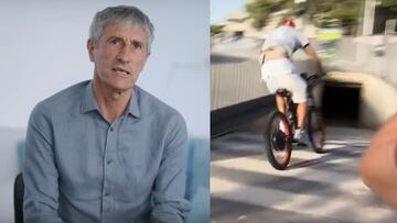 El día que Piqué llegó en bicicleta al Camp Nou: Setién le pidió explicaciones y contestó esto