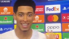 La proposición de una periodista que Bellingham entendió subida de tono y le dejó con los ojos así de abiertos