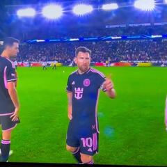 El final del partido de Messi contra los Galaxy