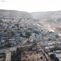 Un dron muestra cómo ha quedado la ciudad más afectada de Libia tras la tragedia: encoge el alma