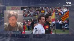 Carlos Sainz aquí estuvo de 10: sobre el apoyo mayoritario del público español a Alonso