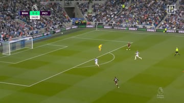 Cuando llevas 52 goles en la temporada te puedes permitir hacer esto: enorme cómo resolvió Haaland aquí