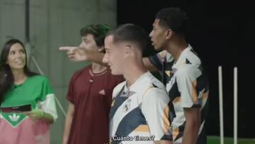 La reacción de Bellingham con Brahim cuando le dicen su puntuación de pase en el FIFA