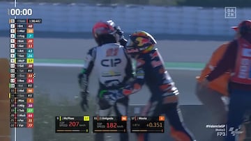 La pelea a tortazos en Cheste entre dos pilotos que averg¨¹enza al mundo de las motos