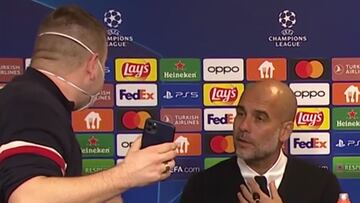 El momento incómodo de Guardiola en rueda de prensa: miren su cara