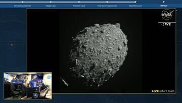 El momento en el que una nave de la NASA se estrella contra un asteroide del tamaño de un campo de fútbol