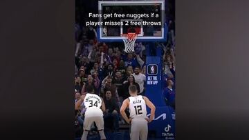 Los Sixers dan nuggets gratis a toda la afición si el rival falla 2 TL: escuchen cuando lanzó Anteto