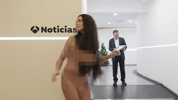 Pedroche se pasea desnuda por A3 para promocionar las campanadas