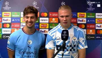 Le dicen a Haaland que sus excompañeros le han secado: atentos a su respuesta y a la cara de Stones