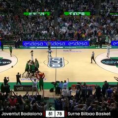 Locura en Badalona sobre la bocina: ¡triple imposible desde 25 metros para ganar!