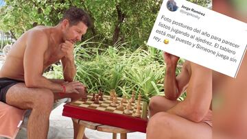 Un twittero se hace viral tras destapar una foto “postureo” de Simeone jugando al ajedrez