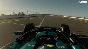 La primera imagen del Aston Martín en pista que hace ser optimistas a los alonsistas: pinta muy bien