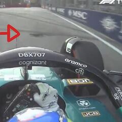 Un lagarto se cuela en la pista y Alonso lo atropella