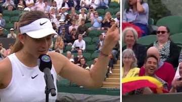 El agradecimiento de Badosa por la bandera de España en Wimbledon