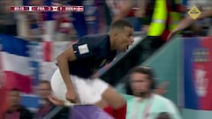 El decisivo gol de Mbappé a pase de Griezmann a Dinamarca en el 87′ para ganar