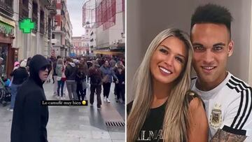 El v¨ªdeo de Lautaro en la calle Preciados de Madrid, viral en Argentina por la ocurrencia de su mujer