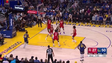 Magia pura: Poole y Kuminga inventan la canasta del día