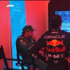 La reacción de Fernando Alonso al enterarse de que chocó con Stroll y no con Hamilton como pensaba