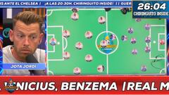 No para de generar memes para los madridistas: el sueño de Jota Jordi a 25′ del partido