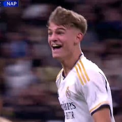 Debutas en Champions en el Bernabéu y metes este zapatazo para ganar: Nico Paz, qué noche