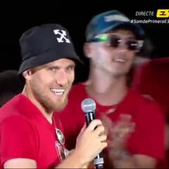 El discurso de Samu Saiz en la fiesta del Girona: “Hay mucho payaso por aquí suelto”