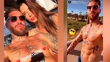 Ramos disfruta del par車n en patinete y mostrando su amor a Pilar Rubio