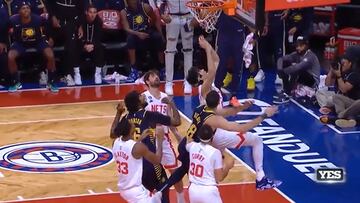 La ‘autocanasta’ de Yuta Watanabe en el Brooklyn Nets - Indiana Pacers de la NBA