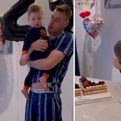 El precioso vídeo de Lunin con su hijo el día de su cumpleaños