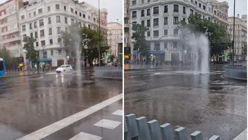 Un g¨¦iser en pleno centro de Madrid: los vecinos de Goya siguen impactados