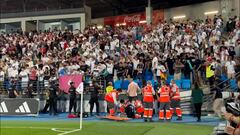 Pánico tras el éxtasis: el Madrid remonta y en la celebración se viene abajo la grada