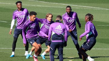 Último entrenamiento del Real Madrid antes del Derbi