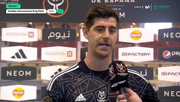 El mal rato de Courtois en la entrevista postpartido: “Te agradezco que no te hayas ido”