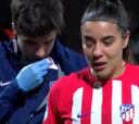 El penalti no pitado a Sheila en el Atleti-Madrid por un codazo que le ha dejado el ojo de esta guisa