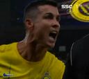 Cristiano sufre dos escándalos arbitrales y acaba a gritos y empujones camino del túnel