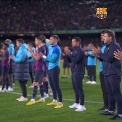 Pasó desapercibido: la reacción de Xavi durante el discurso de Piqué