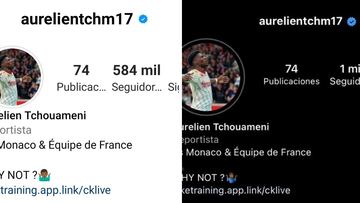 Tchouam¨¦ni supera 1M de seguidores en 24H y los madridistas se enorgullecen