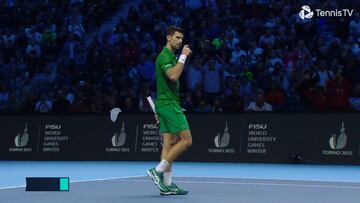 El gesto de Djokovic tras llevarse el primer set que genera debate