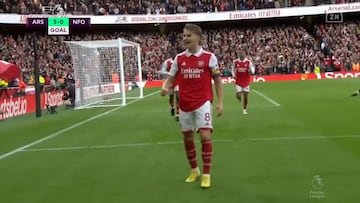 Del ostracismo a ser el faro del líder de la Premier: golazo tremendo de Odegaard