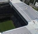 La asombrosa imagen del Santiago Bernabéu con la cubierta casi terminada