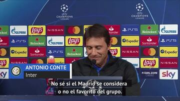 Conte: "Oír que el Madrid no es favorito me hace sonreír"